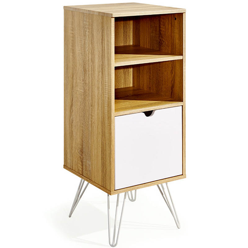 Image for SYLEX SEATTLE CABINET 400 X 445 X 1020MM WHITE/OAK from MOE Office Products Depot Mackay & Whitsundays