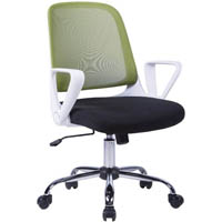 fleet task chair medium back arms lime/chrome