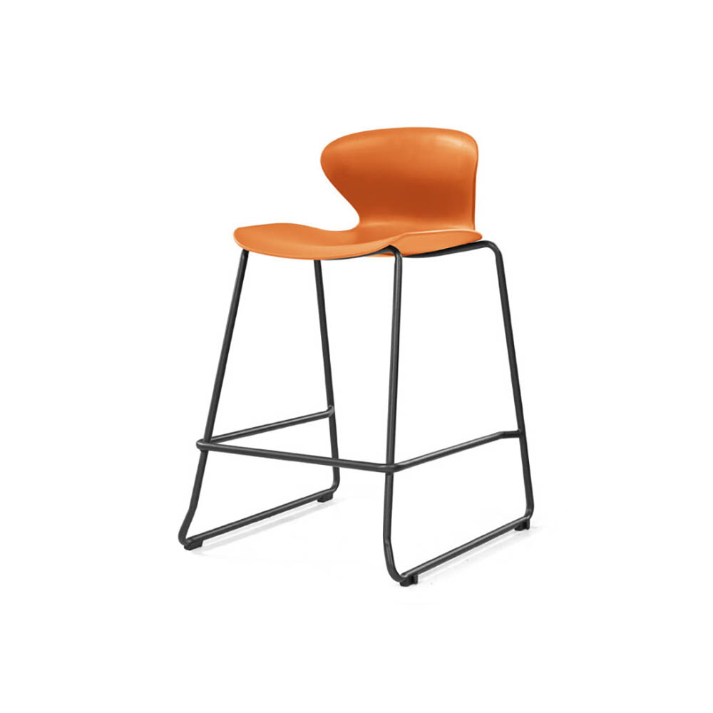 Image for SYLEX KALEIDO 650H STOOL WITH BLACK SLED FRAME ORANGE SEAT from Office Products Depot