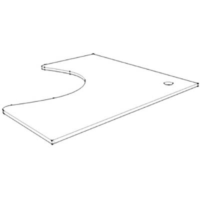 Image for RAPIDLINE CORNER WORK TOP 1800 X 1800 X 700MM NATURAL WHITE from Barkers Rubber Stamps & Office Products Depot