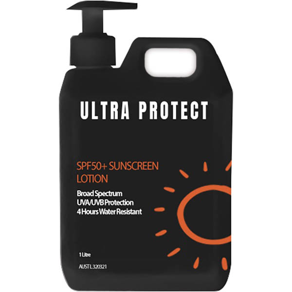 Image for ULTRA PROTECT SUNSCREEN LOTION SPF50+ 1 LITRE PUMP from Barkers Rubber Stamps & Office Products Depot