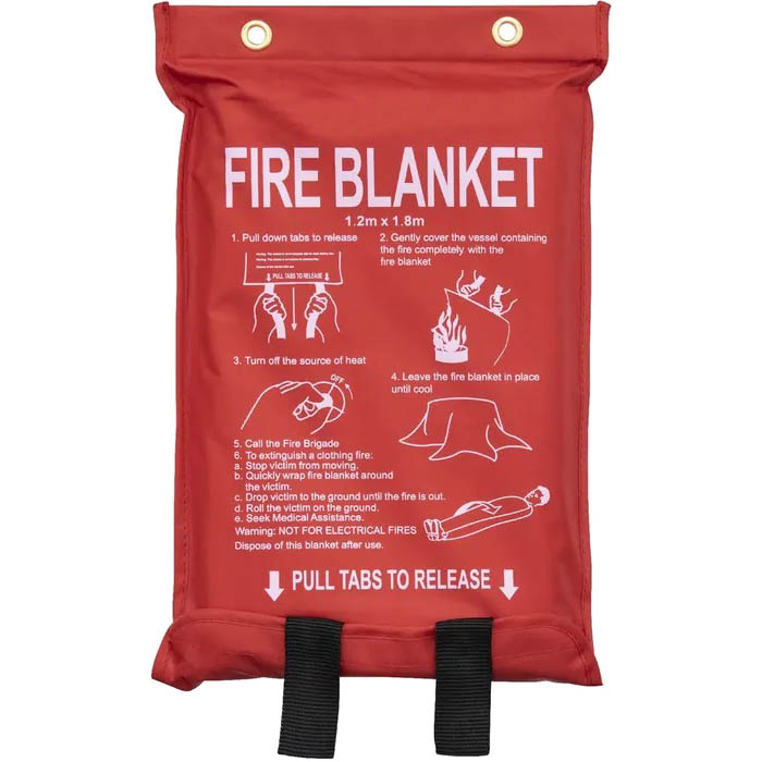 Image for TRAFALGAR FIRE BLANKET FIBREGLASS 1.2 X 1.8M from Ross Office Supplies Office Products Depot