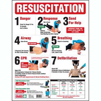 Image for FIRST AIDERS CHOICE CPR WALL CHART from OFFICEPLANET OFFICE PRODUCTS DEPOT