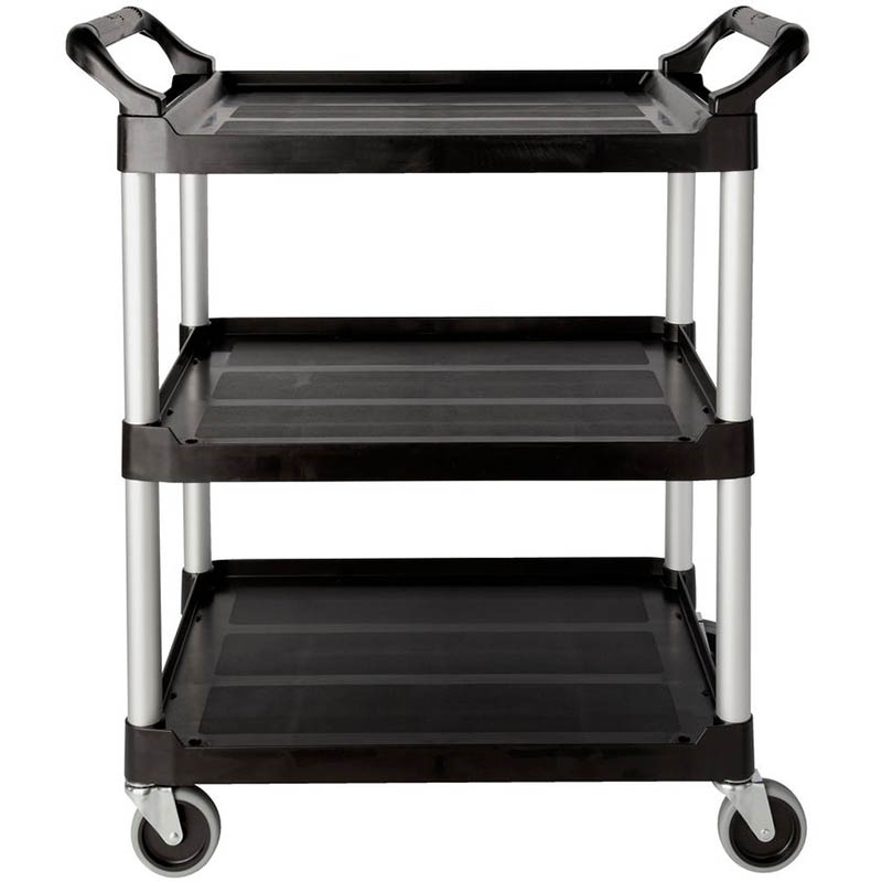 Image for RUBBERMAID UTILTY CART TROLLEY 3 SHELF BLACK from OFFICEPLANET OFFICE PRODUCTS DEPOT