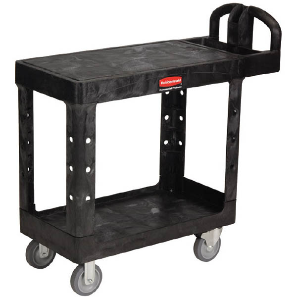 Image for RUBBERMAID HEAVY DUTY UTILITY CART FLAT SHELF BLACK from OFFICEPLANET OFFICE PRODUCTS DEPOT
