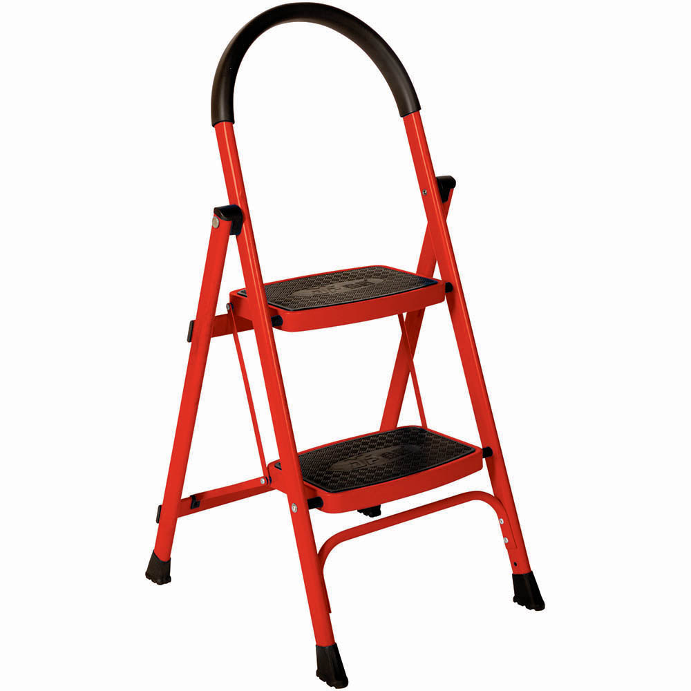 Image for BRADY 2 STEP LADDER 120KG RED from Office Products Depot