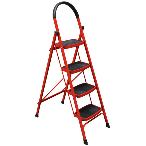 Image for BRADY 4 STEP LADDER 120KG RED from OFFICEPLANET OFFICE PRODUCTS DEPOT