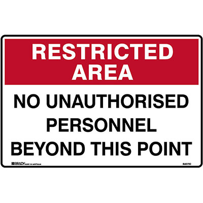Image for TRAFALGAR MANDATORY SIGN AUTHORISED PERSONNEL 300 X 450MM from OFFICEPLANET OFFICE PRODUCTS DEPOT