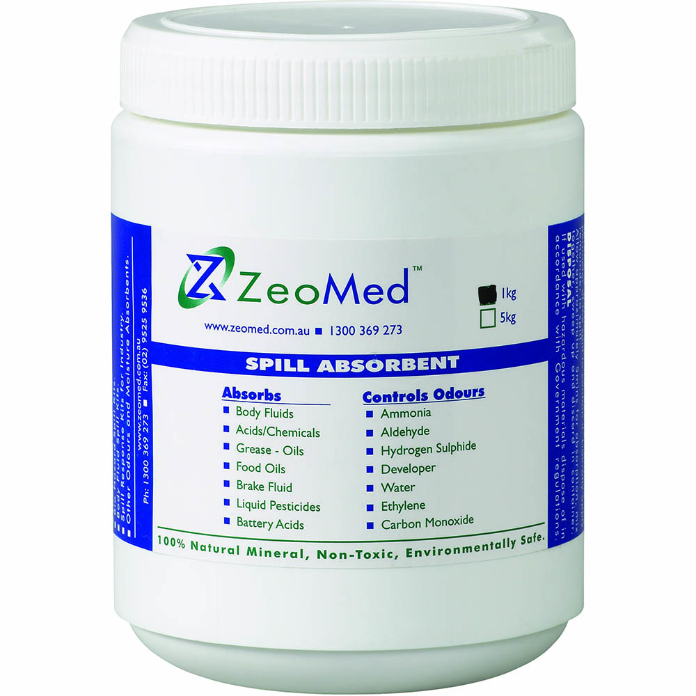 Image for ZEOMED SPILL ABSORBENT CLEAN-UP POWDER 1KG from MOE Office Products Depot Mackay & Whitsundays