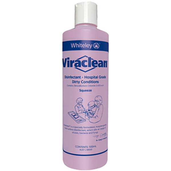 Image for VIRACLEAN DISINFECTANT SQUEEZE BOTTLE LEMON 500ML from MOE Office Products Depot Mackay & Whitsundays