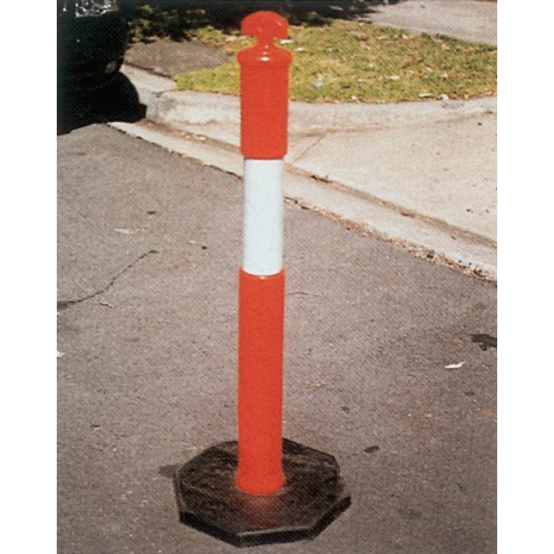 Image for BRADY T-TOP TEMPORARY BOLLARD WITH 6KG BASE ORANGE from Albany Office Products Depot