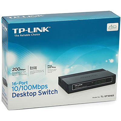 Image for TP-LINK TL-SF1016DS 16-PORT 10/100MBPS DESKTOP/RACKMOUNT SWITCH from Ross Office Supplies Office Products Depot