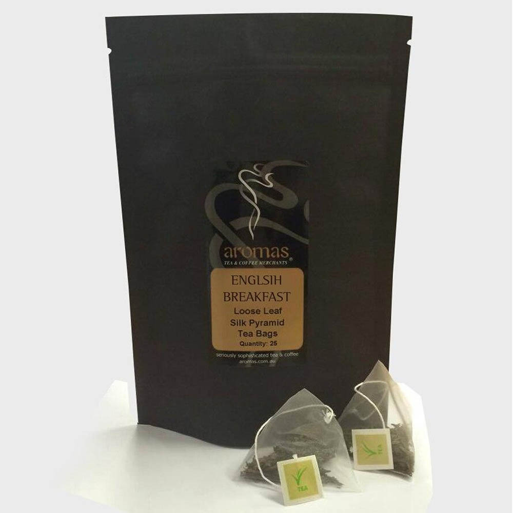 Image for AROMAS PYRAMID TEA BAGS ENGLISH BREAKFAST PACK 25 from MOE Office Products Depot Mackay & Whitsundays