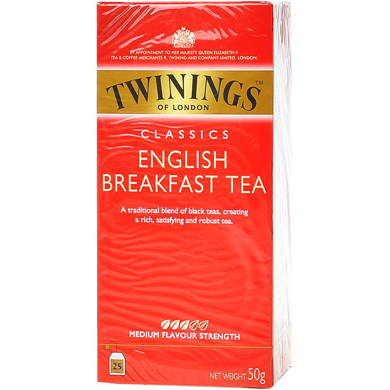Image for TWININGS CLASSICS ENGLISH BREAKFAST TEA BAGS PACK 50 from Total Supplies Pty Ltd