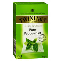twinings herbal infusions pure peppermint tea bags pack 40