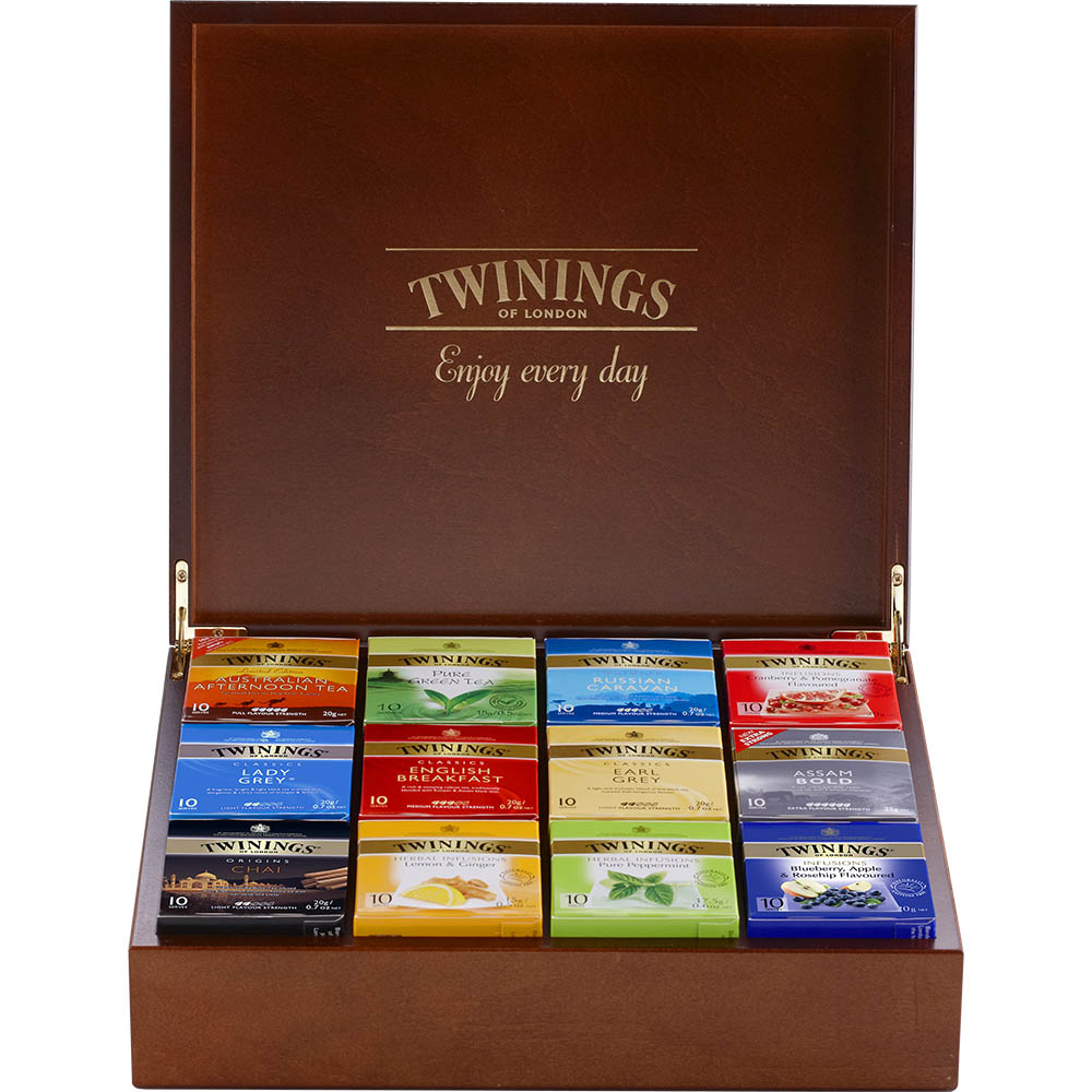 Image for TWININGS TEA CHEST WITH 12 COMPARTMENTS INCLUDING 12 TEA VARIETIES from MOE Office Products Depot Mackay & Whitsundays