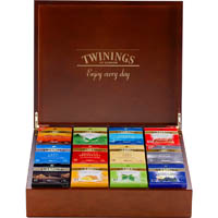 twinings tea chest with 12 compartments including 12 tea varieties