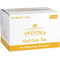 twinings earl grey envelope tea bags carton 500