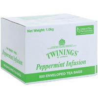 twinings peppermint envelope tea bags carton 500