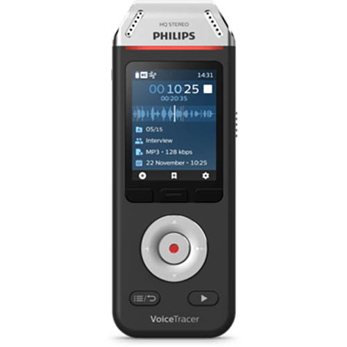 Image for PHILIPS DVT2110 VOICE TRACER AUDIO RECORDER BLACK/CHROME from Office Products Depot