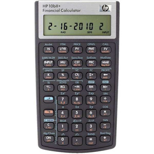 Image for HP 10BII+ FINANCIAL CALCULATOR BLACK from Albany Office Products Depot
