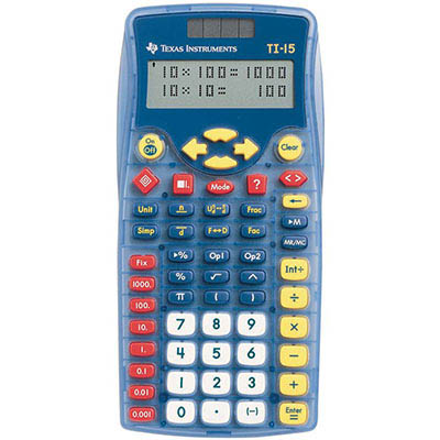 Image for TEXAS INSTRUMENTS TI-15 EXPLORER PRIMARY CALCULATOR from Barkers Rubber Stamps & Office Products Depot