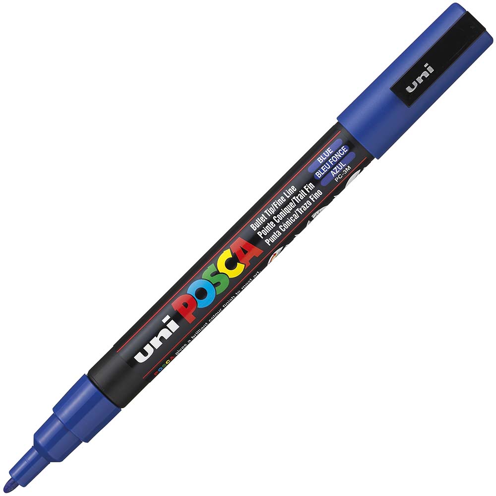 Image for POSCA PC-3M PAINT MARKER BULLET FINE 1.3MM BLUE from Total Supplies Pty Ltd