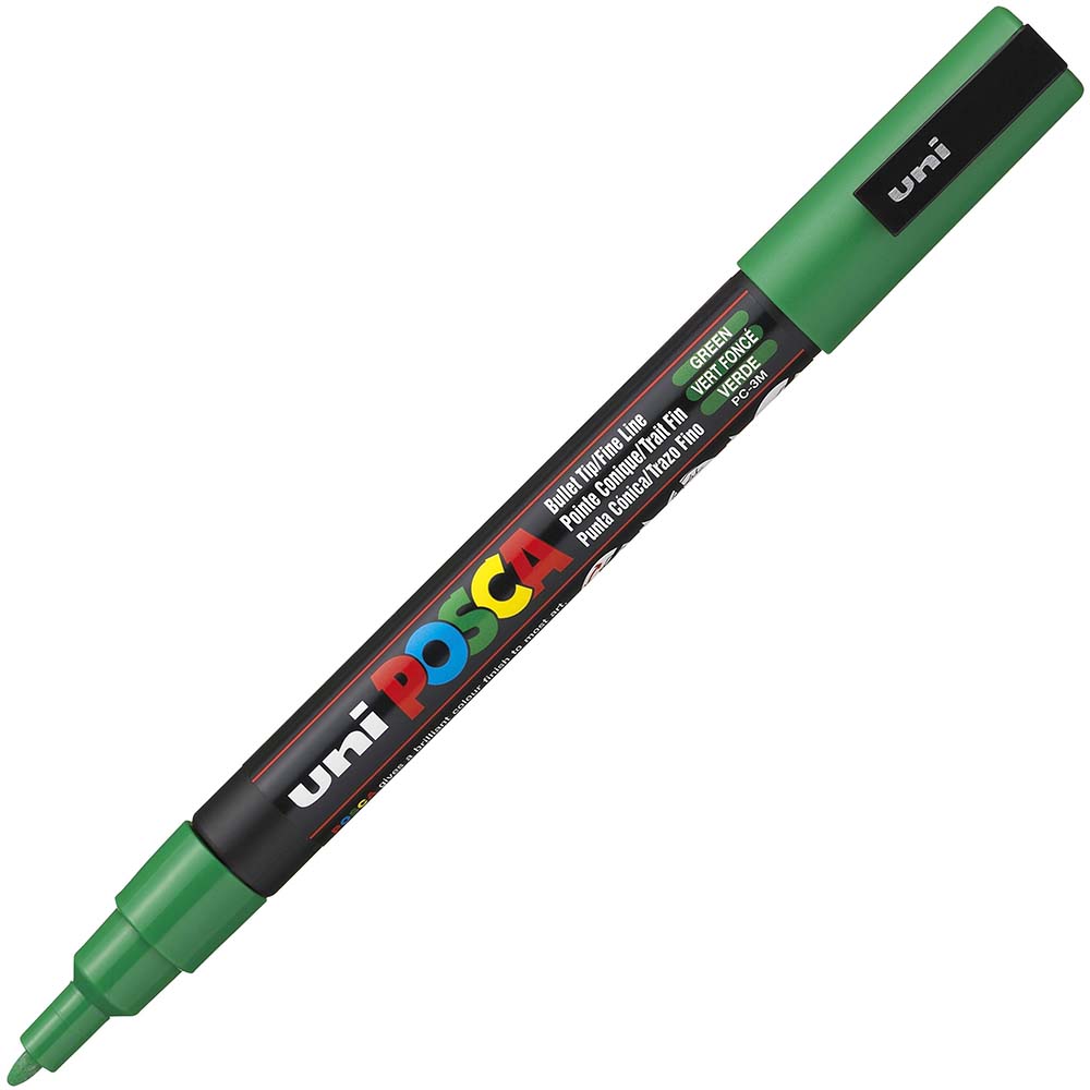 Image for POSCA PC-3M PAINT MARKER BULLET FINE 1.3MM GREEN from OFFICEPLANET OFFICE PRODUCTS DEPOT