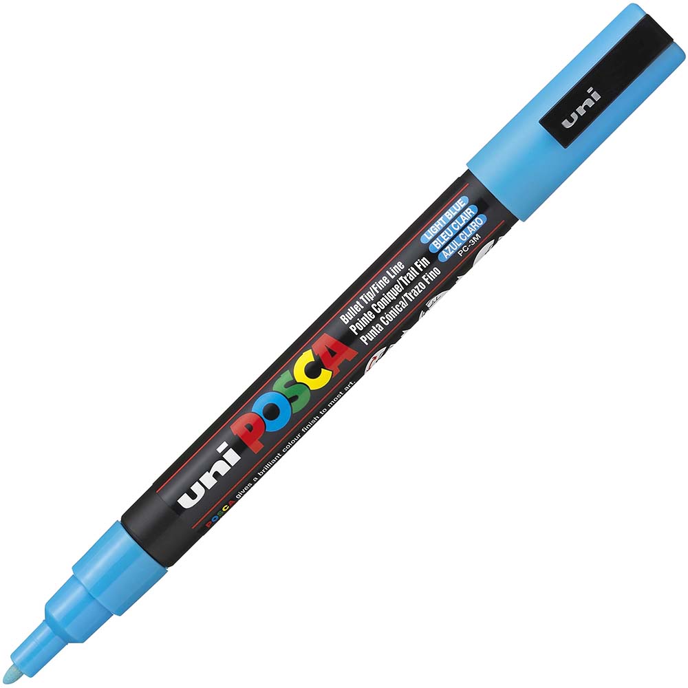 Image for POSCA PC-3M PAINT MARKER BULLET FINE 1.3MM LIGHT BLUE from Ross Office Supplies Office Products Depot