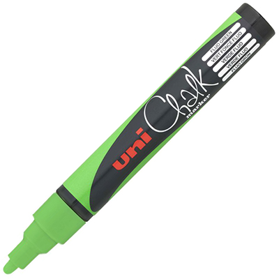 Image for UNI-BALL CHALK MARKER BULLET TIP 2.5MM FLUORO GREEN from MOE Office Products Depot Mackay & Whitsundays
