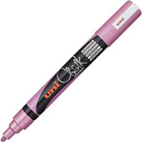 uni-ball chalk marker bullet tip 2.5mm metallic pink