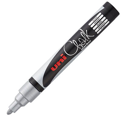 Image for UNI-BALL CHALK MARKER BULLET TIP 2.5MM SILVER from MOE Office Products Depot Mackay & Whitsundays