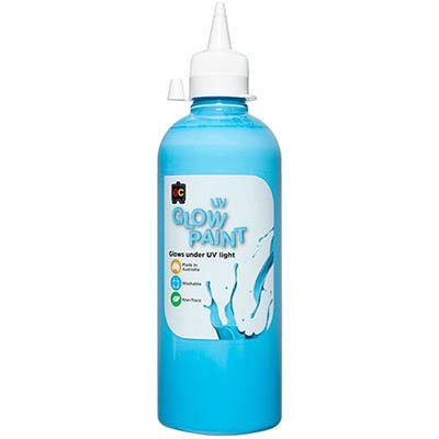Image for EDUCATIONAL COLOURS UV GLOW PAINT 500ML BLUE from Office Products Depot Gold Coast