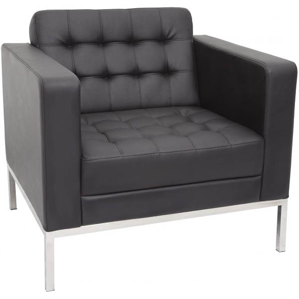 Image for RAPIDLINE VENUS SOFA SINGLE SEATER PU BLACK from Ross Office Supplies Office Products Depot