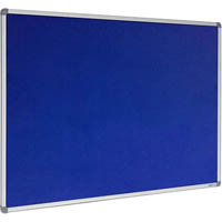 visionchart corporate felt pinboard aluminium frame 1500 x 900mm royal blue