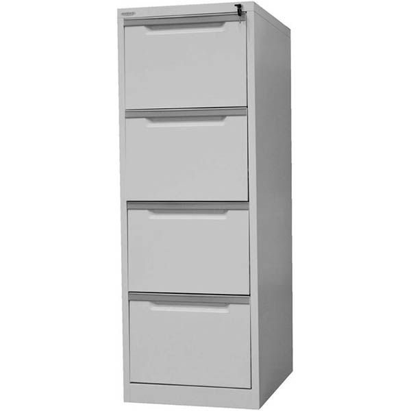 Image for STEELCO FILING CABINET 4 DRAWER 470 X 620 X 1320MM SILVER GREY from Ross Office Supplies Office Products Depot