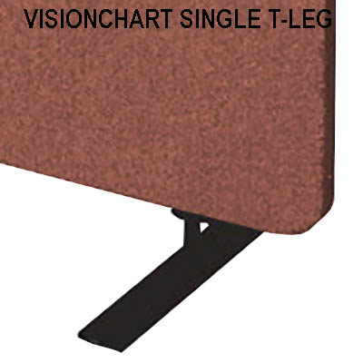 Image for VISIONCHART SINGLE T-LEG FOR ZIP ACOUSTIC EXTENDABLE PANEL BLACK from Office Products Depot