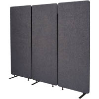 visionchart zip acoustic triple extension panel 1650 x 1830mm graphite