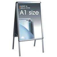 visionchart snap poster frame a-frame double sided a1 silver