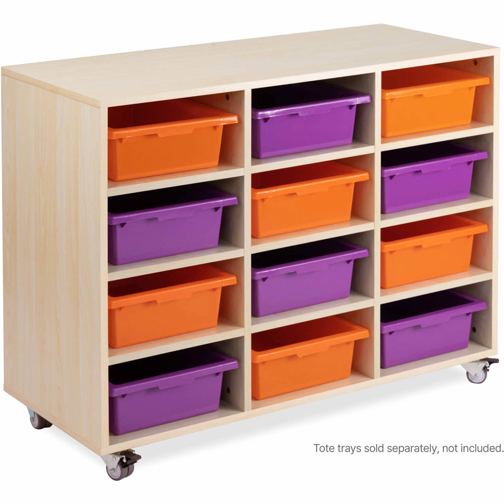 Image for VISIONCHART EDUCATION MOBILE STORAGE TOTE TRAY TROLLEY 12 BAYS from Margaret River Office Products Depot