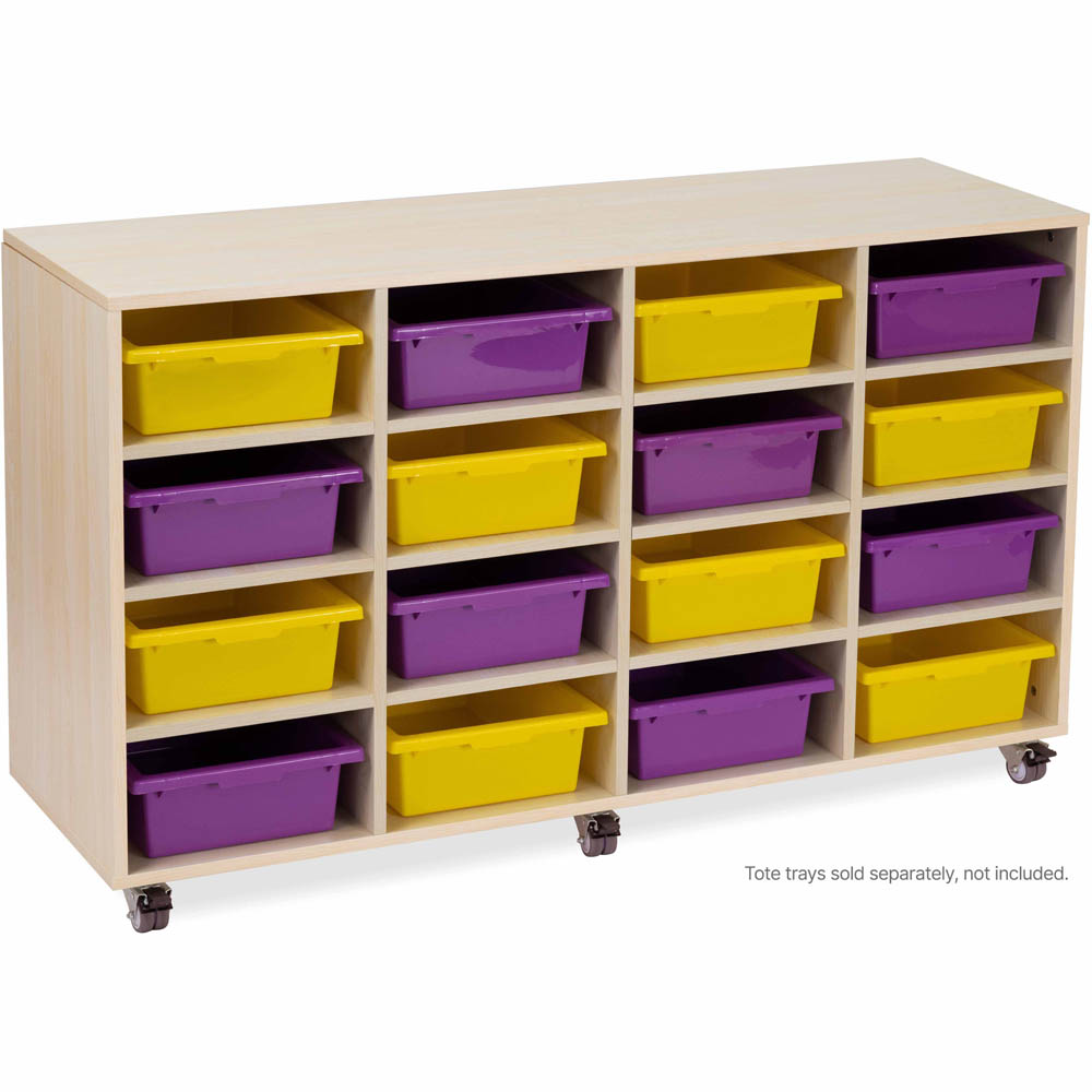 Image for VISIONCHART EDUCATION MOBILE STORAGE TOTE TRAY TROLLEY 16 BAYS from Office Products Depot Gold Coast