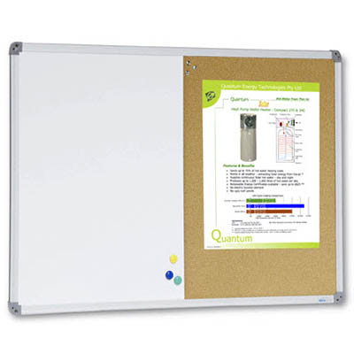 Image for VISIONCHART COMBI WHITEBOARD AND CORKBOARD 1200 X 900MM from Total Supplies Pty Ltd