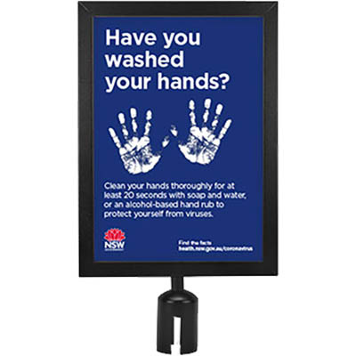 Image for RETRACTA Q SIGN HOLDER A4 MATT BLACK from Margaret River Office Products Depot