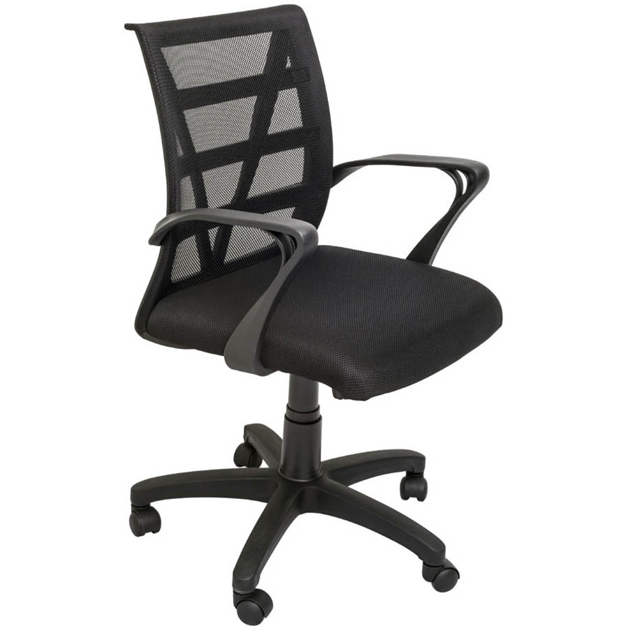 Image for RAPIDLINE VIENNA MESH CHAIR MEDIUM BACK BLACK from Margaret River Office Products Depot