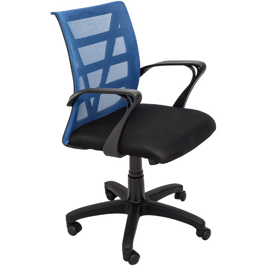 Image for RAPIDLINE VIENNA MESH CHAIR MEDIUM BACK BLUE from Barkers Rubber Stamps & Office Products Depot