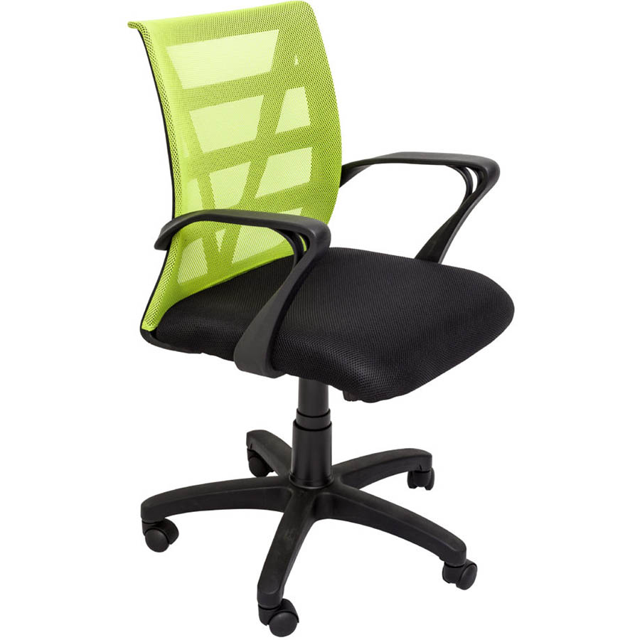 Image for RAPIDLINE VIENNA MESH CHAIR MEDIUM BACK LIME from Barkers Rubber Stamps & Office Products Depot