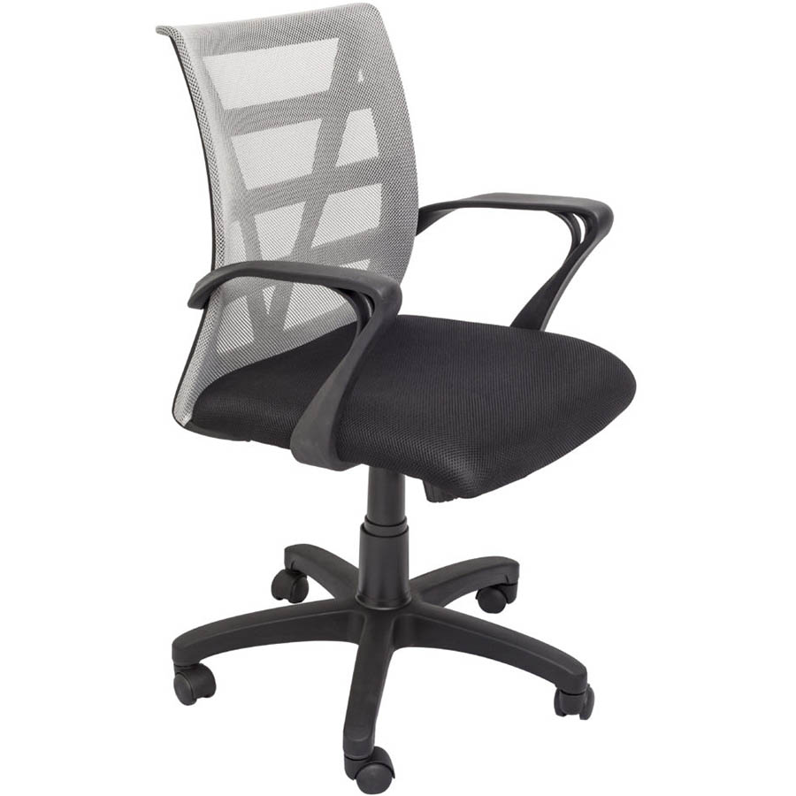 Image for RAPIDLINE VIENNA MESH CHAIR MEDIUM BACK SILVER from Office Products Depot