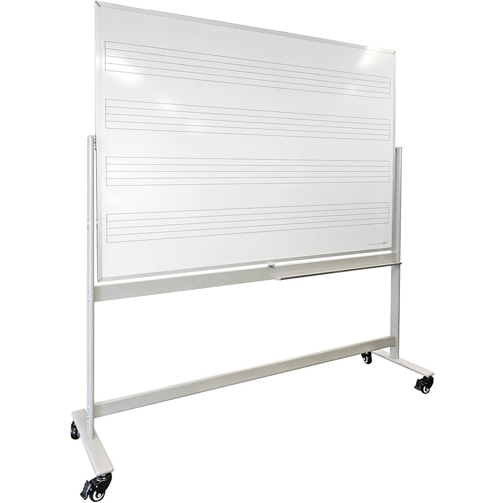 Image for VISIONCHART MOBILE MUSIC WHITEBOARD 1800 X 1200MM from Total Supplies Pty Ltd