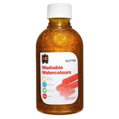 Image for EDUCATIONAL COLOURS WASHABLE WATERCOLOUR GLITTER PAINT 250ML YELLOW from Ross Office Supplies Office Products Depot