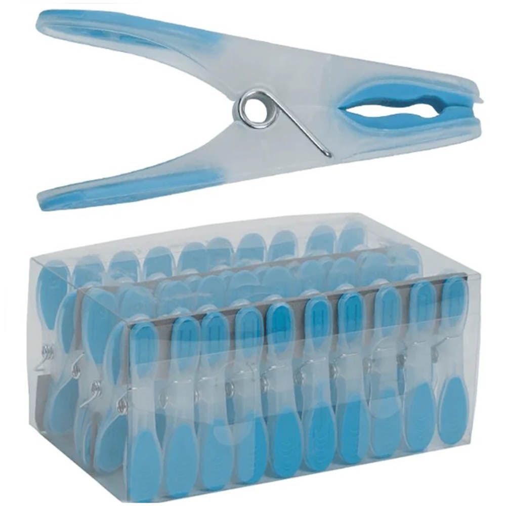 Image for COMPASS CLOTHES PEGS BLUE PACK 40 from OFFICEPLANET OFFICE PRODUCTS DEPOT